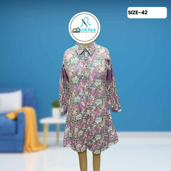 PRINTED 9 BUTTON TUNIC